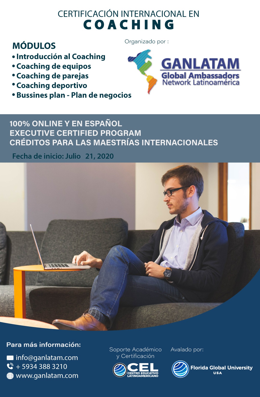 Programa de Certificación en Coaching - GanLatam Educación a Distancia en  Ecuador - eLearning - capacitación online
